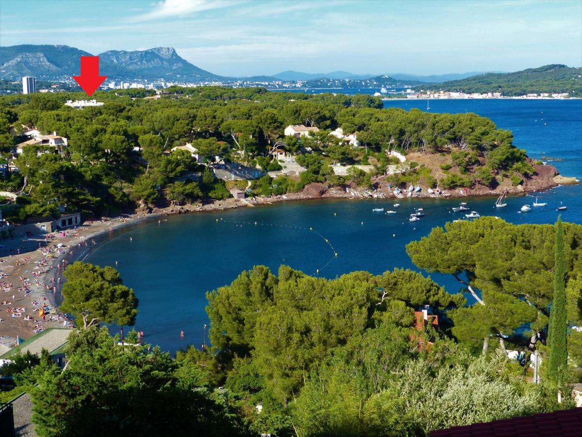 Loft Climatise "La Pinede", 50 M2, Tres Calme, 5 Mn A Pied Des Plages, Lit King Size La Seyne-sur-Mer Exterior photo